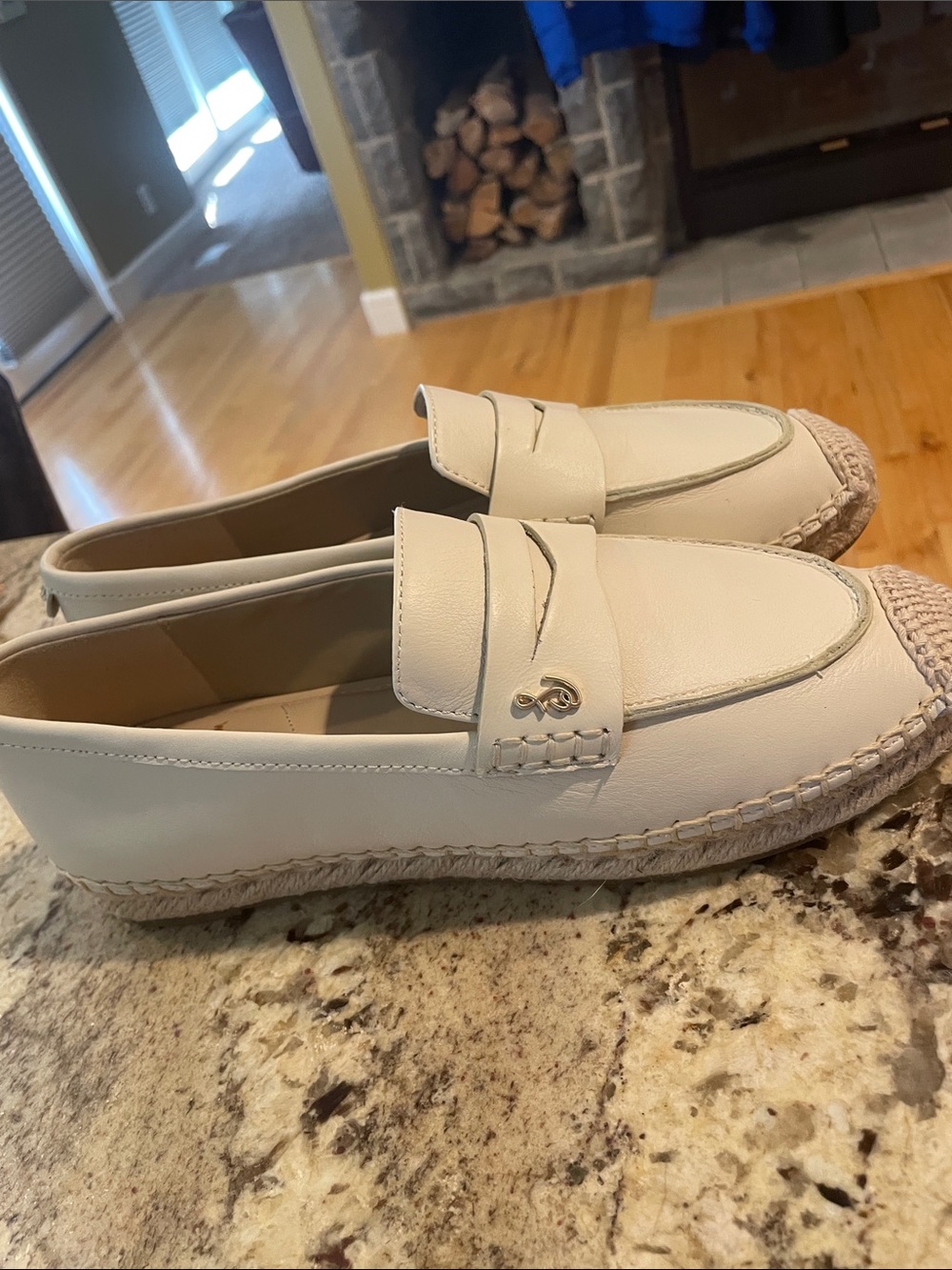 NWT Sam Edelman Kai Penny Women's Ivory Slip-On Loafers - Picture 6 of 16